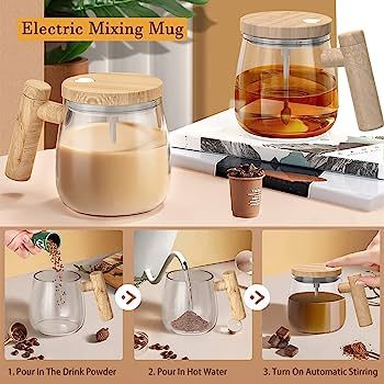 Self Stirring Glass Jar