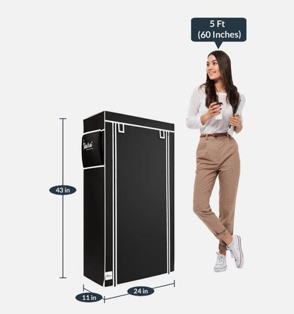 6 Rack Collapsible Wardrobe Cabinet and Shoe Rack