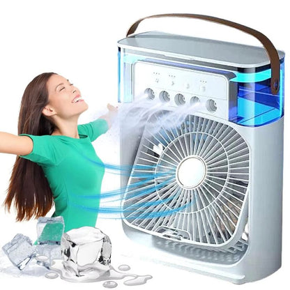 3-in-1 Portable Fan, Air Conditioner, Mini Home Air Cooler, LED Night Light, Humidifier, Home Air Conditioning