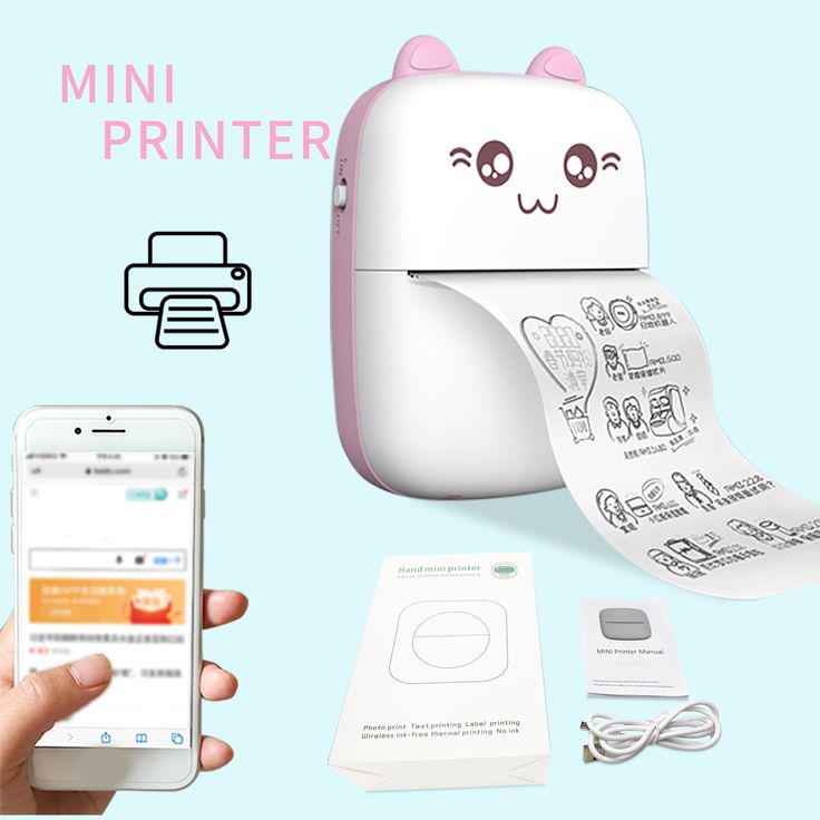 Mini Portable Thermal Printer Wireless Bluetooth Printer
