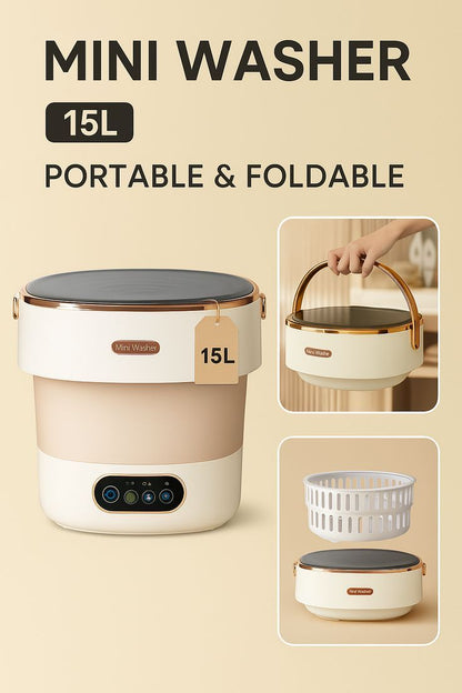 Portable Mini Foldable Washer and Spin Dryer